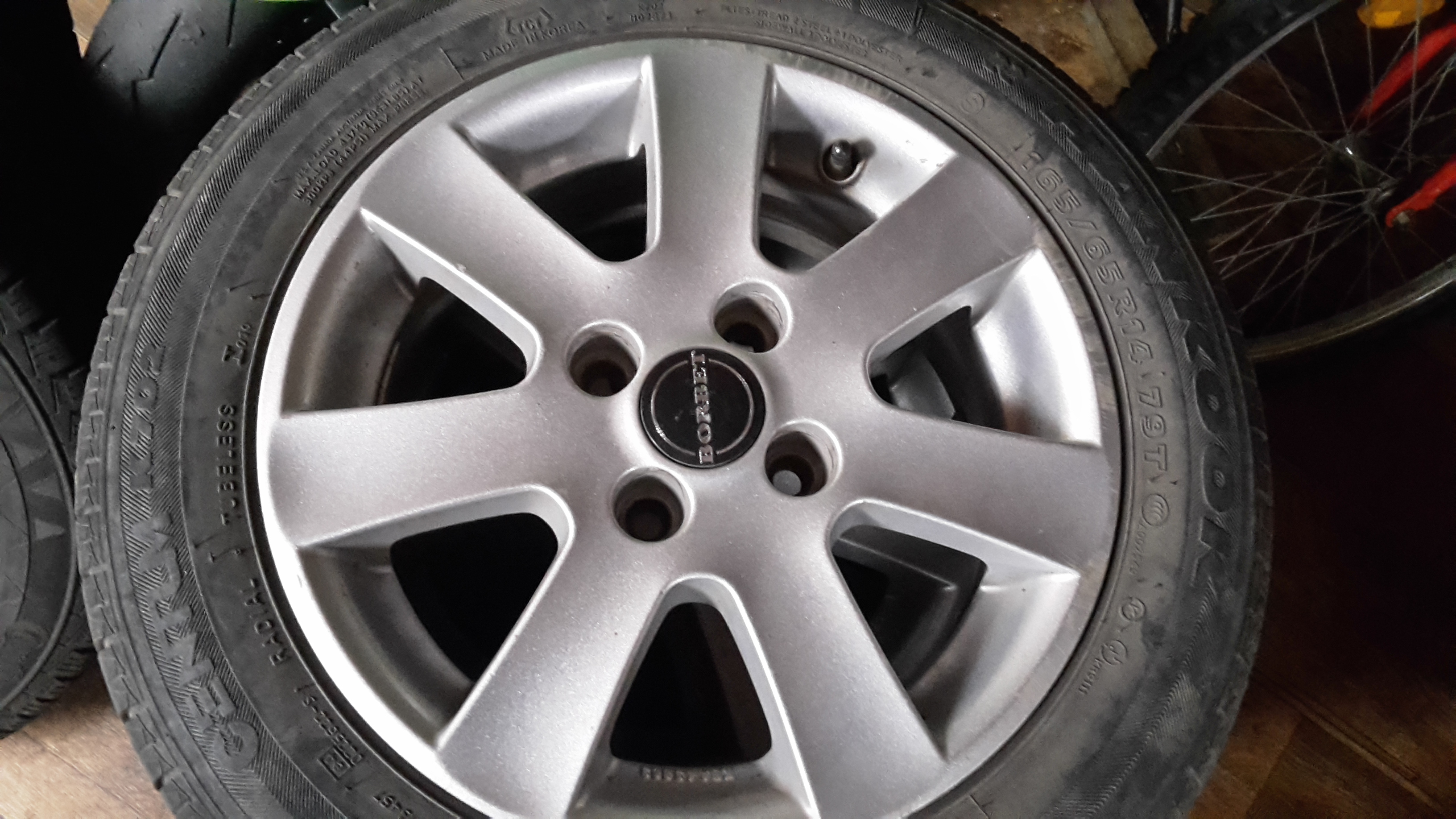 Alu disky+pneu Borbet 4x100 14"