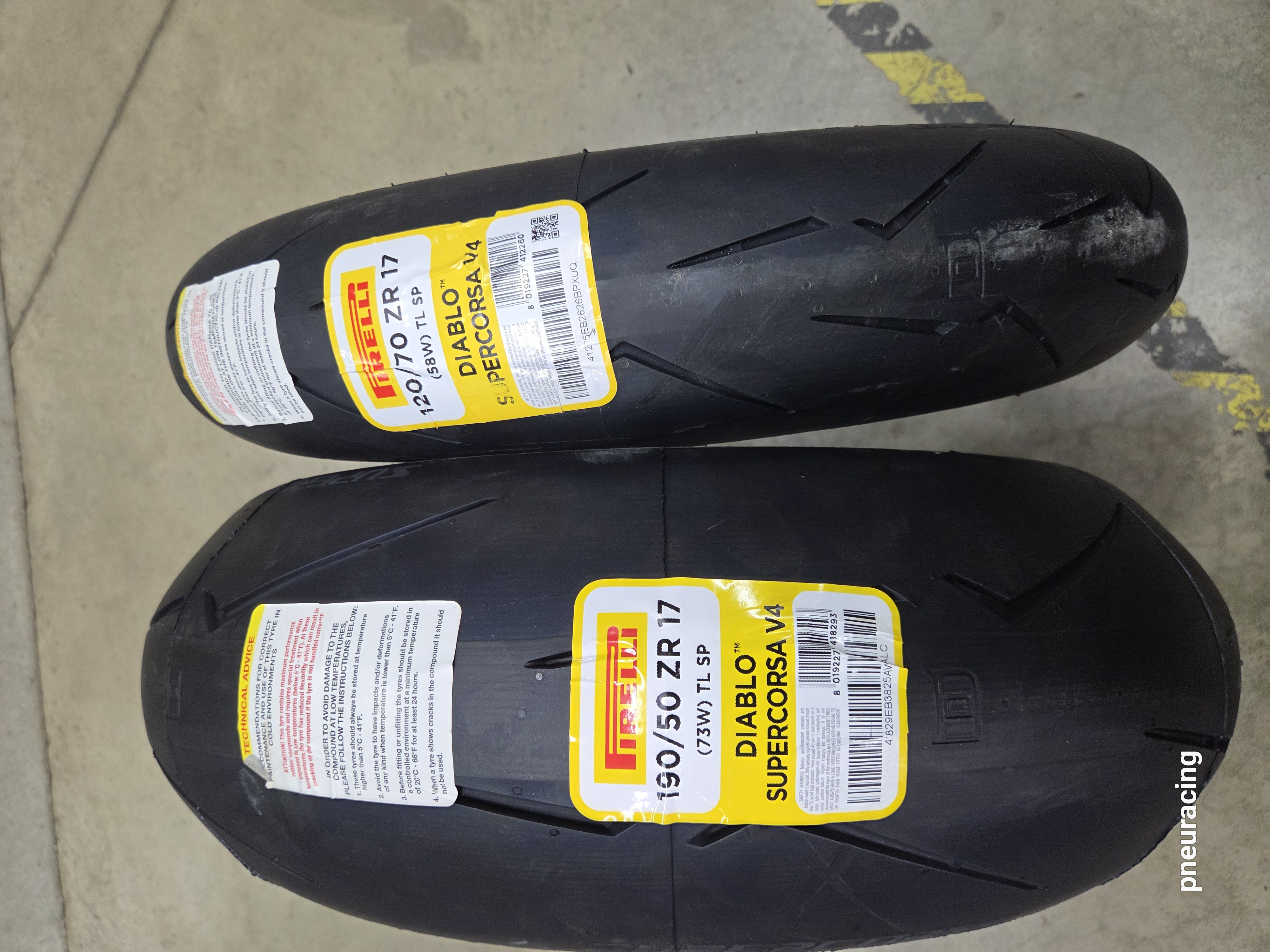 Pirelli Diablo Supercorsa V4 SP 190/50 R17 -73w 120/70 R17 - 58w
