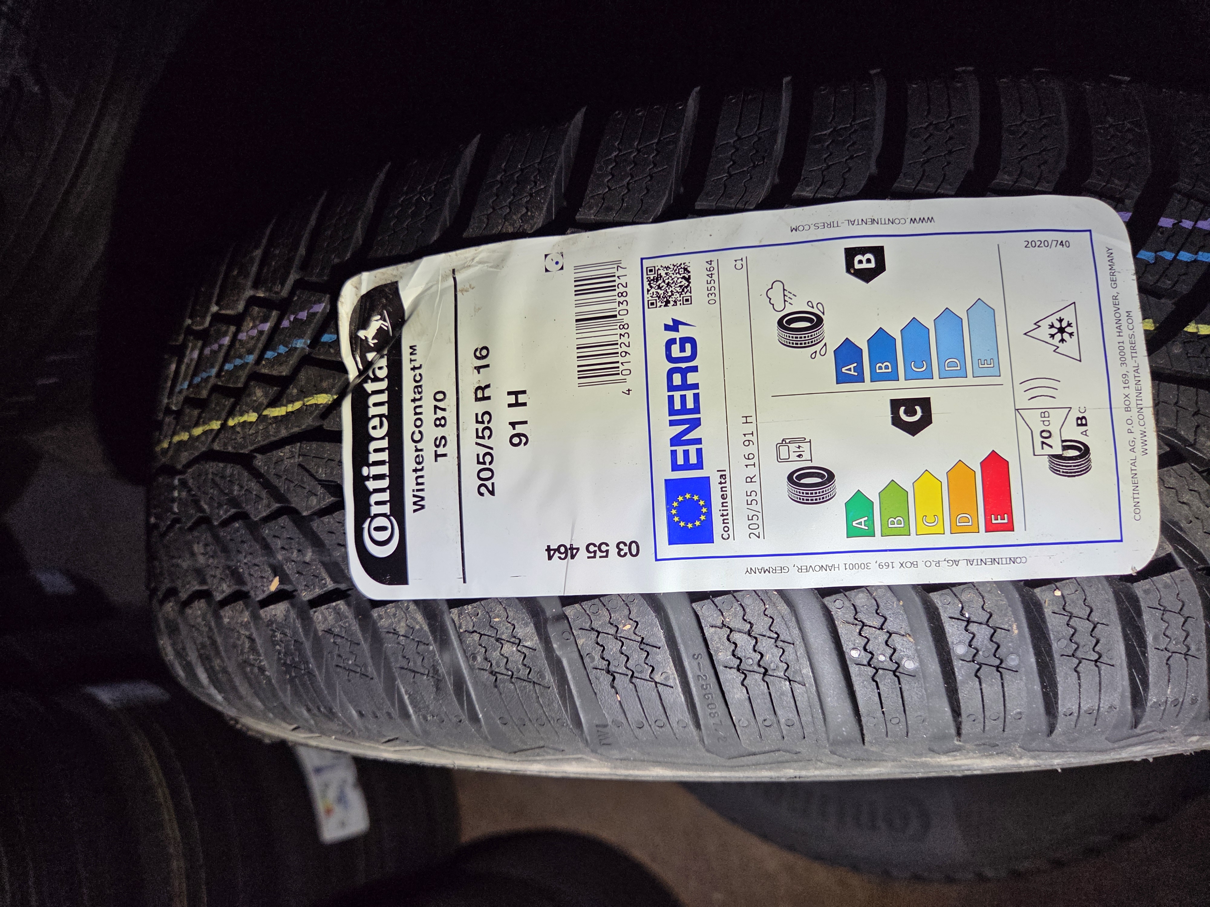 Continental Winter Contact TS870 205/55 R16 91H