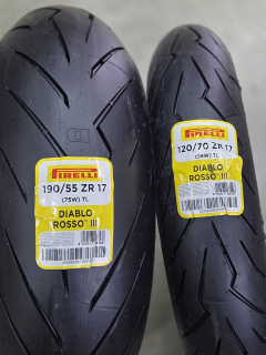Pirelli Diablo Rosso III  190/55 R17 73W + 120/70 R17 58W